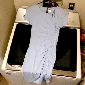 A baby blue bathing suit dress cover